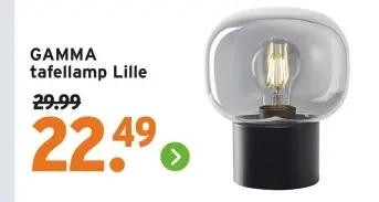 Aanbieding: GAMMA tafellamp Lille