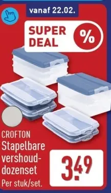 Aanbieding: Stapelbare vershouddozenset