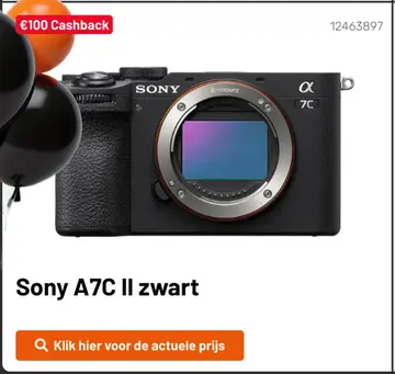 Aanbieding: Sony A7C II zwart
