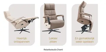 Aanbieding: Relaxfauteuils Chanti