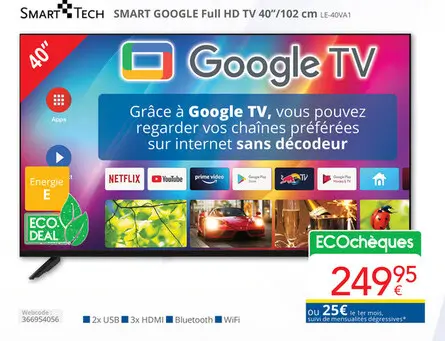 Offre: SMART GOOGLE Full HD TV