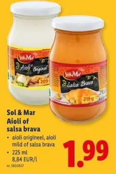Promotie: Aioli of salsa brava