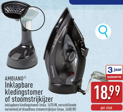 Promotie: Inklapbare kledingstomer of stoomstrijkijzer