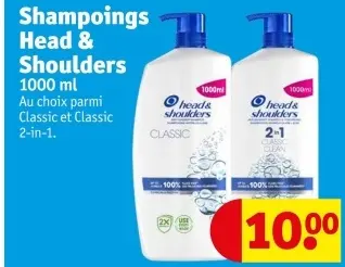 Offre: Shampoings Head & Shoulders