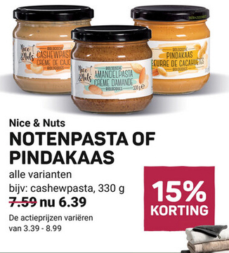 Aanbieding: NOTENPASTA OF PINDAKAAS