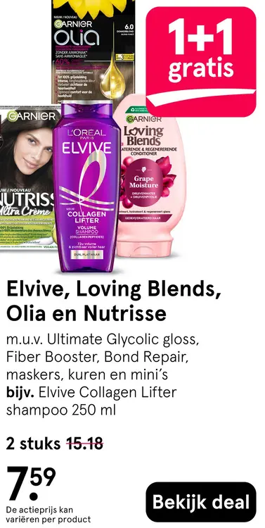 Aanbieding: Elvive, Loving Blends, Olia en Nutrisse