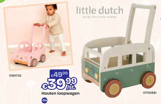 Promotie: Houten loopwagen