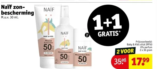 Aanbieding: Naïf zon-bescherming