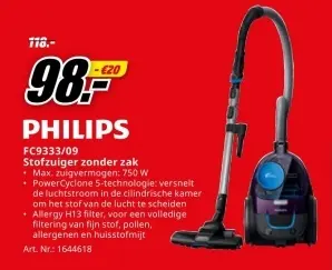 Promotie: Stofzuiger zonder zak