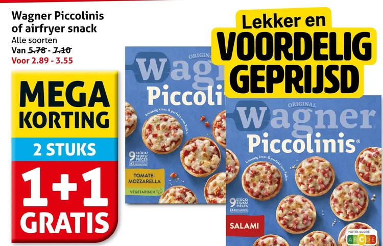 Aanbieding: Wagner Piccolinis of airfryer snack