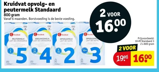 Aanbieding: Opvolg- en peutermelk Standaard