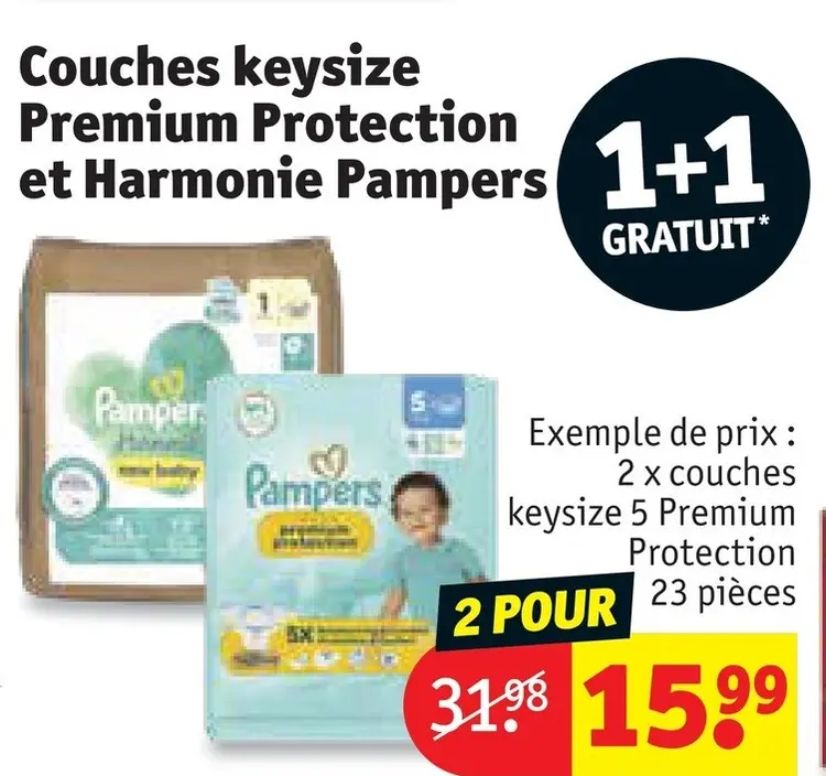 Offre: Couches keysize Premium Protection et Harmonie