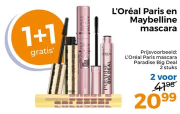 Aanbieding: L'Oréal Paris en Maybelline mascara