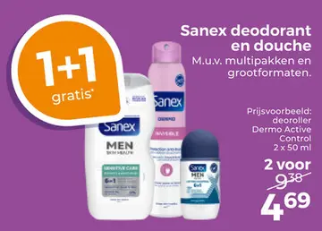 Aanbieding: Sanex deodorant en douche