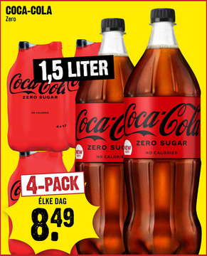 Aanbieding: Coca-Cola Zero 4 x 150 cl