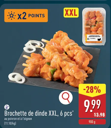 Offre: Brochette de dinde XXL