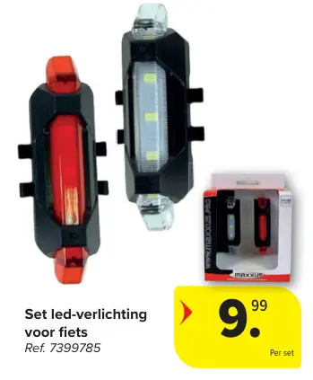 Promotie: Set led-verlichting voor fiets