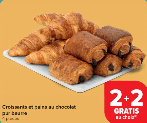 Offre: Croissants et pains au chocolat