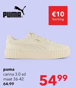 Aanbieding: Puma Carina 3.0 SD dames sneakers beige
