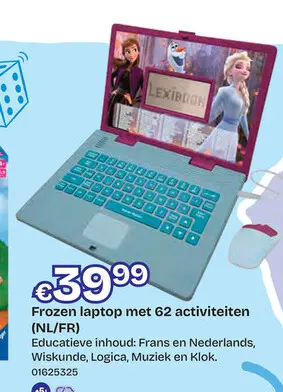 Aanbieding: Frozen laptop met 62 activiteiten (NL/FR)