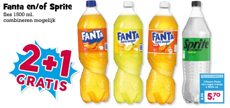 Aanbieding: Fanta en/of Sprite