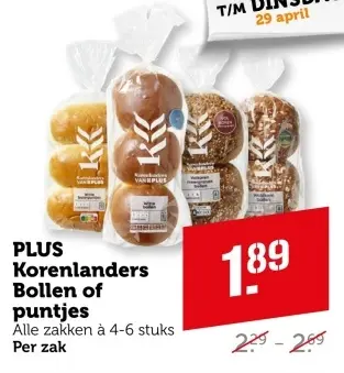 Aanbieding: PLUS Korenlanders Bollen of puntjes
