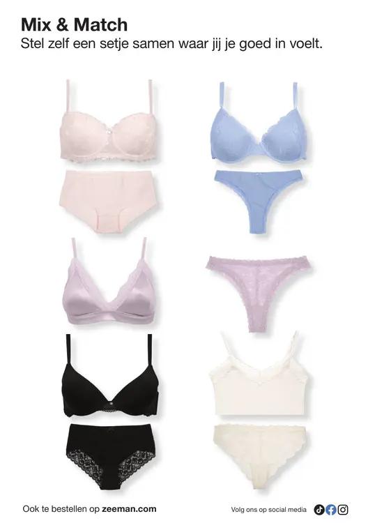 Promotie: Mix & Match Lingerie