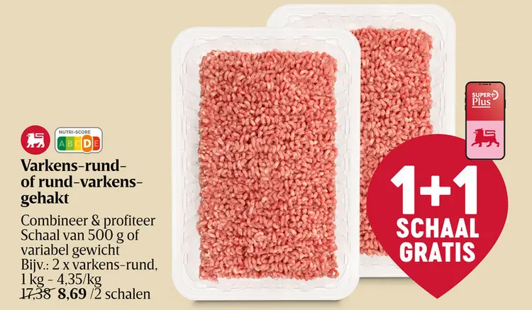 Promotie: Varkens-rund- of rund-varkens- gehakt