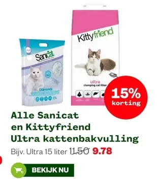 Aanbieding: Alle Sanicat en Kittyfriend Ultra kattenbakvulling