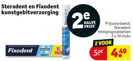 Aanbieding: Steradent en Fixodent kunstgebitverzorging