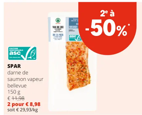 Offre: darne de saumon vapeur bellevue