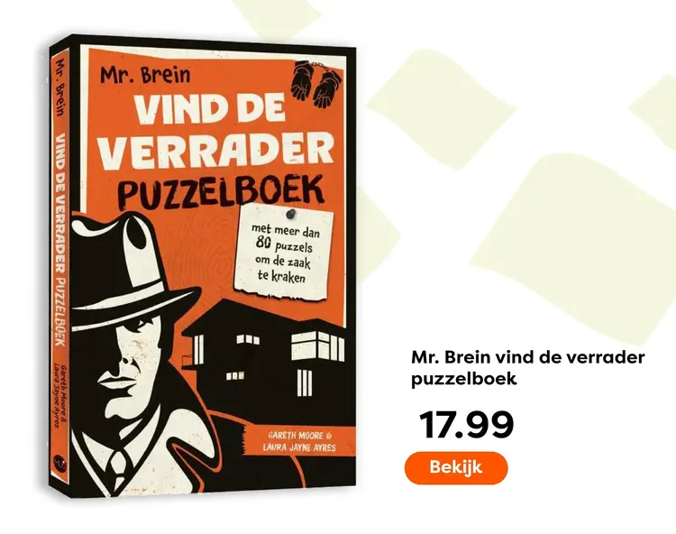 Aanbieding: Mr. Brein vind de verrader puzzelboek