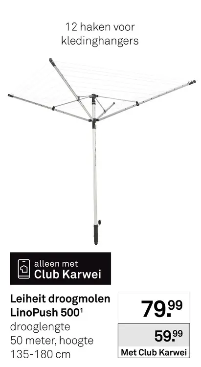 Aanbieding: Droogmolen LinoPush 5001