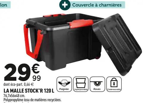 Offre: La malle stock'r 120 l