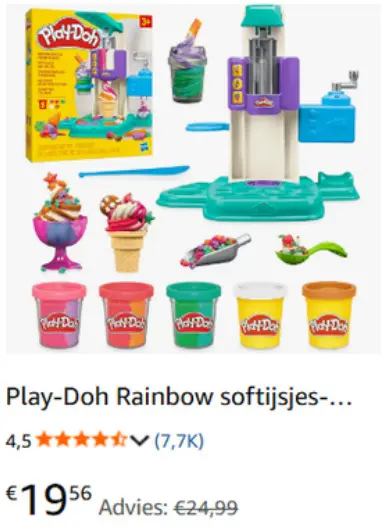 Aanbieding: Rainbow softijsjes-speelset
