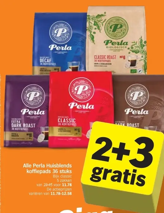 Aanbieding: Perla Huisblends koffiepads