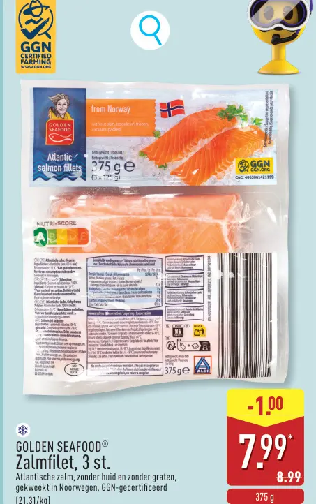 Promotie: GOLDEN SEAFOOD® Zalmfilet, 3 st.