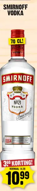 Aanbieding: Smirnoff No. 21 Vodka