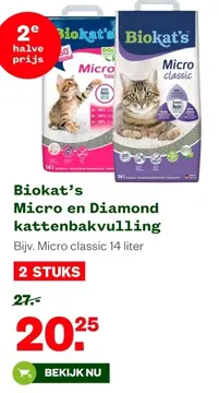 Aanbieding: Biokat's Micro en Diamond kattenbakvulling