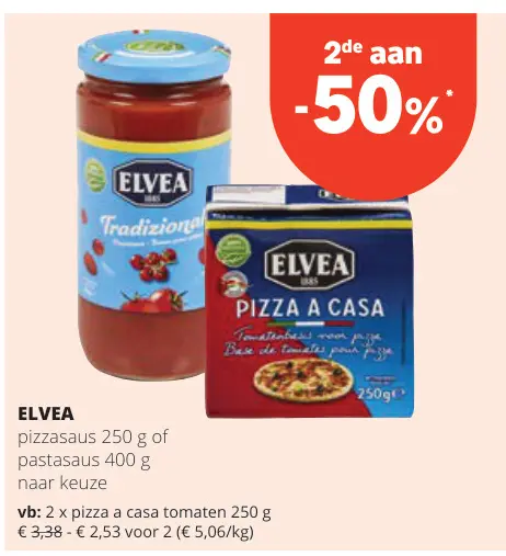 Promotie: Pizzasaus of pastasaus