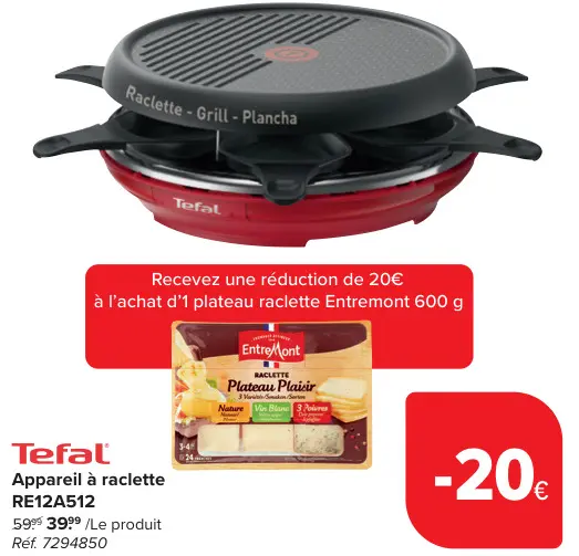 Offre: Appareil à raclette