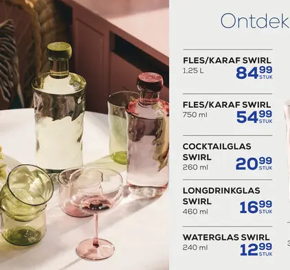 Aanbieding: Fles/karaf swirl