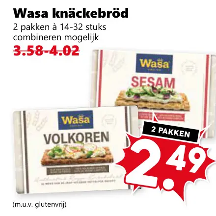 Aanbieding: Wasa knäckebröd