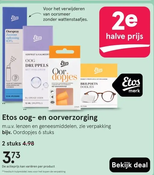 Aanbieding: Etos oog- en oorverzorging