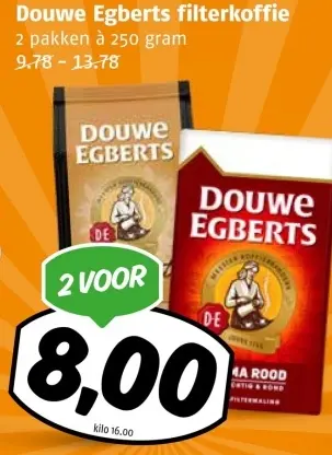Aanbieding: Douwe Egberts filterkoffie