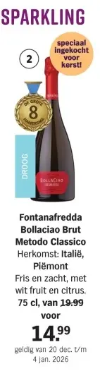 Aanbieding: Fontanafredda Bollaciao Brut Metodo Classico