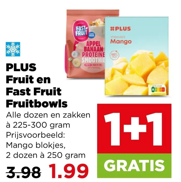 Aanbieding: Fruit en Fast Fruit Fruitbowls