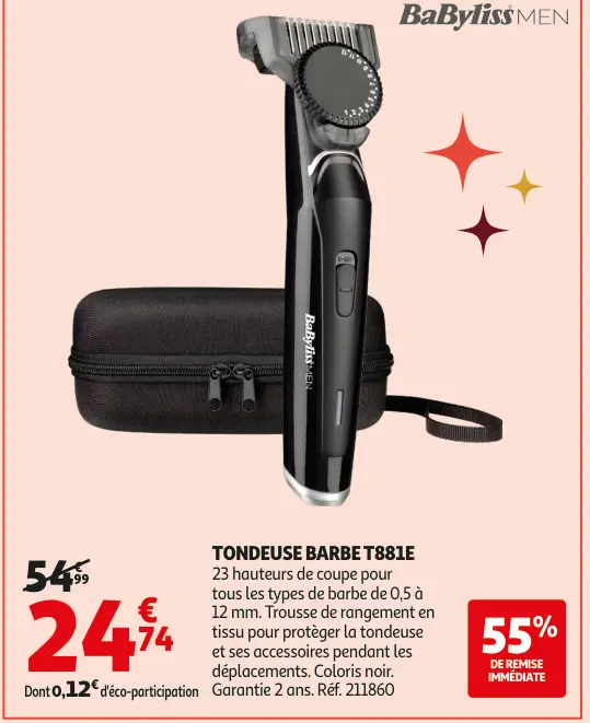 Promotie: Tondeuse barbe t881e