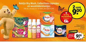 Aanbieding: Robijn Dry Wash, Collections capsules en wasmiddeldoekjes