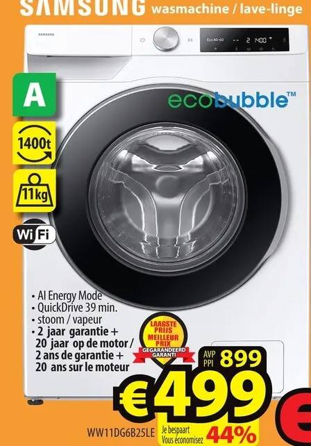 Promotie: Wasmachine / lave-linge